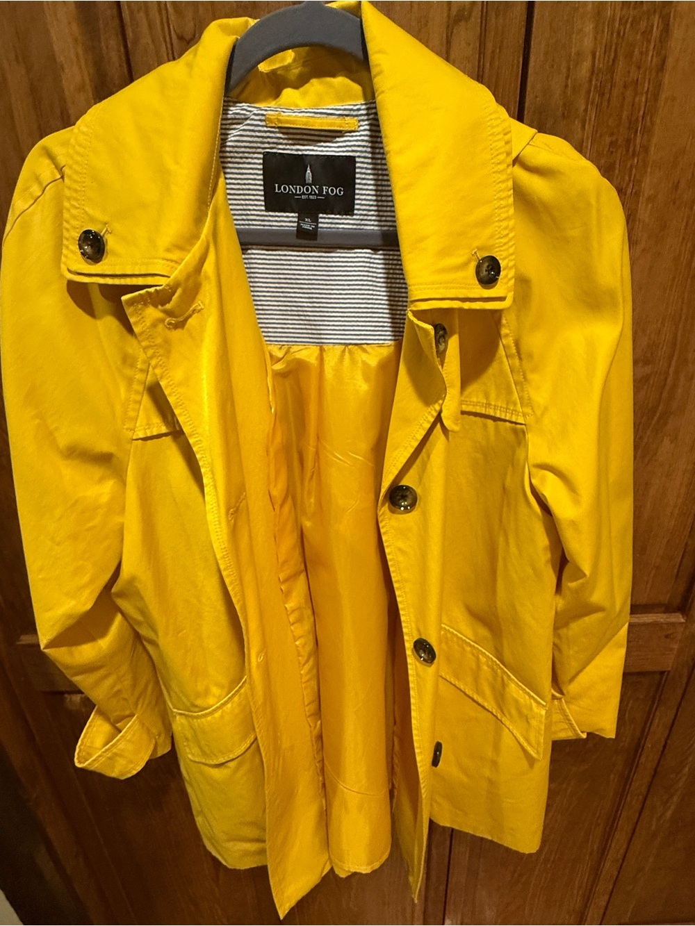 London Fog Bright Yellow Women's Trench Coat XL